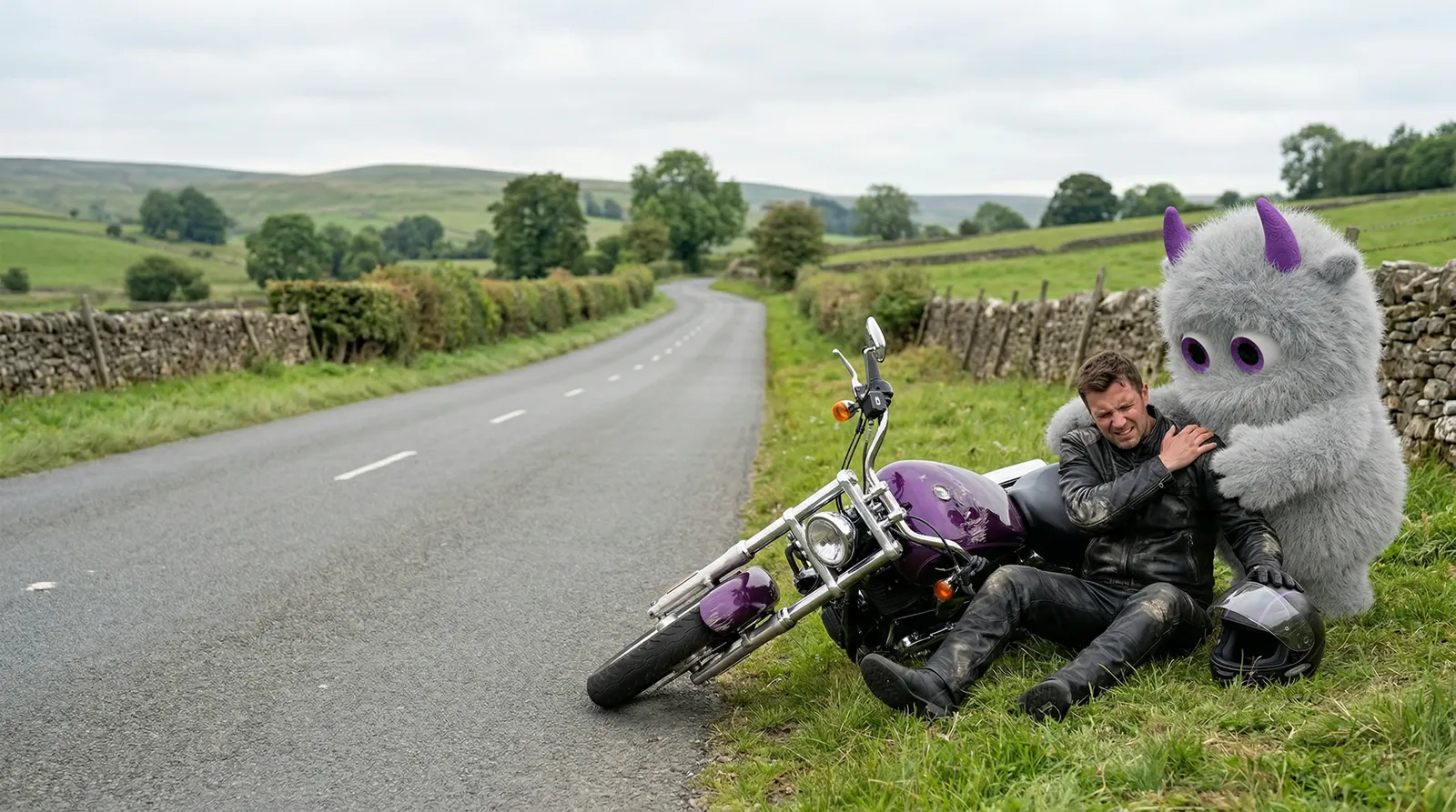 Motorcyclist on UK road - motorcycle accident claims