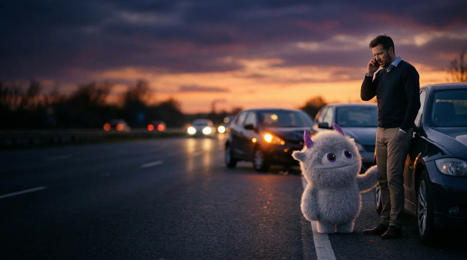 UK motorway road traffic accident - RTA claims